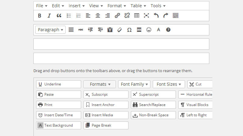 Have advanced editing features to your visual editor toolbar.