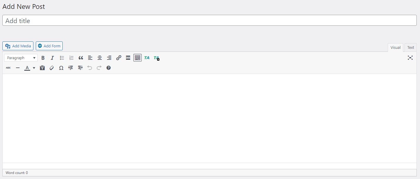 WordPress WYSIWYG