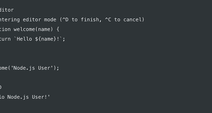 Node.js REPL